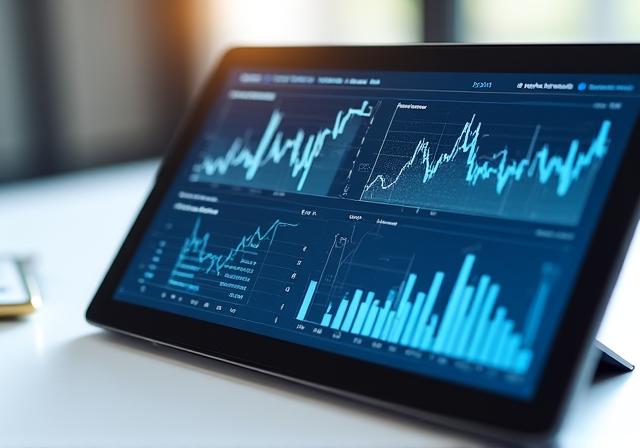 Executive dashboard showing predictive market analytics and growth forecasting